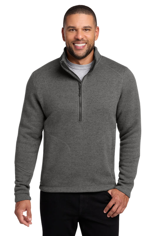 Port Authority Arc Sweater Fleece 1/4-Zip F426 - Grey Smoke Heather
