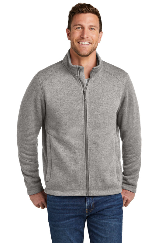 Port Authority Arc Sweater Fleece Jacket F428 - Deep Smoke Heather