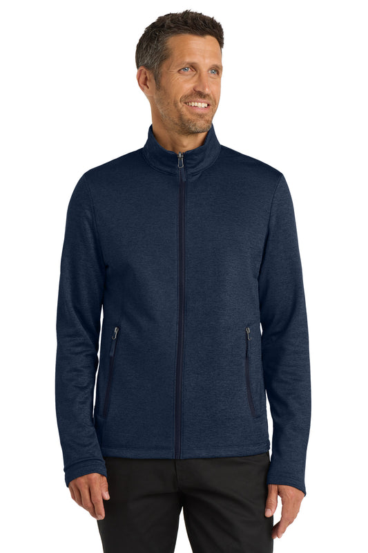 Port Authority  Collective Striated Fleece Jacket. F905 - River Blue Navy Heather