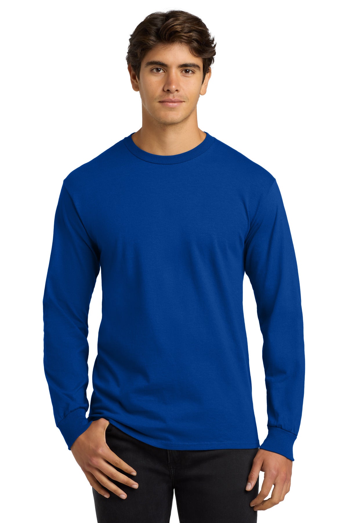 Gildan - Ultra Cotton 100% US Cotton Long Sleeve T-Shirt.  G2400 - Royal