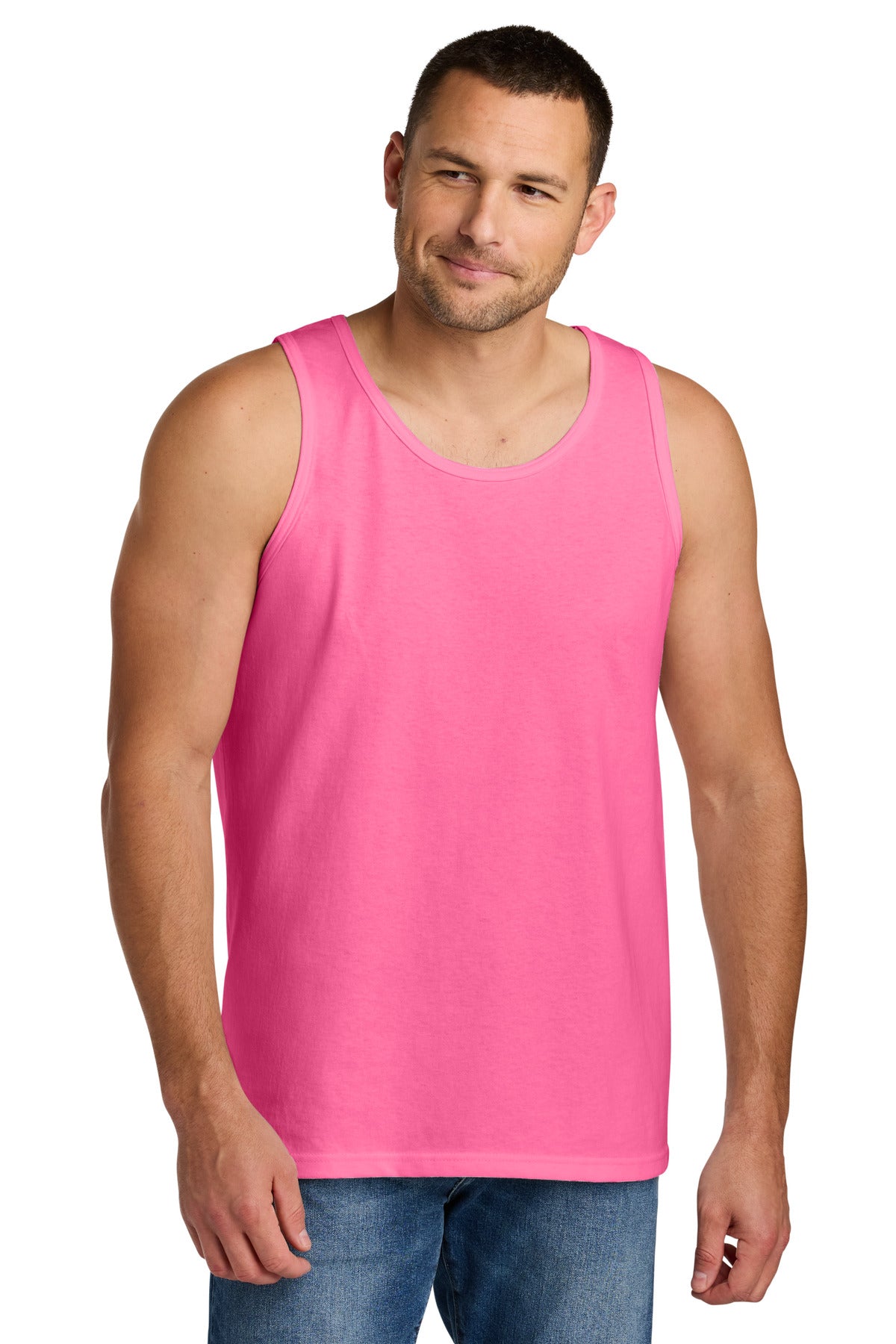 Gildan Heavy Cotton Tank Top. G5200 - Safety Pink