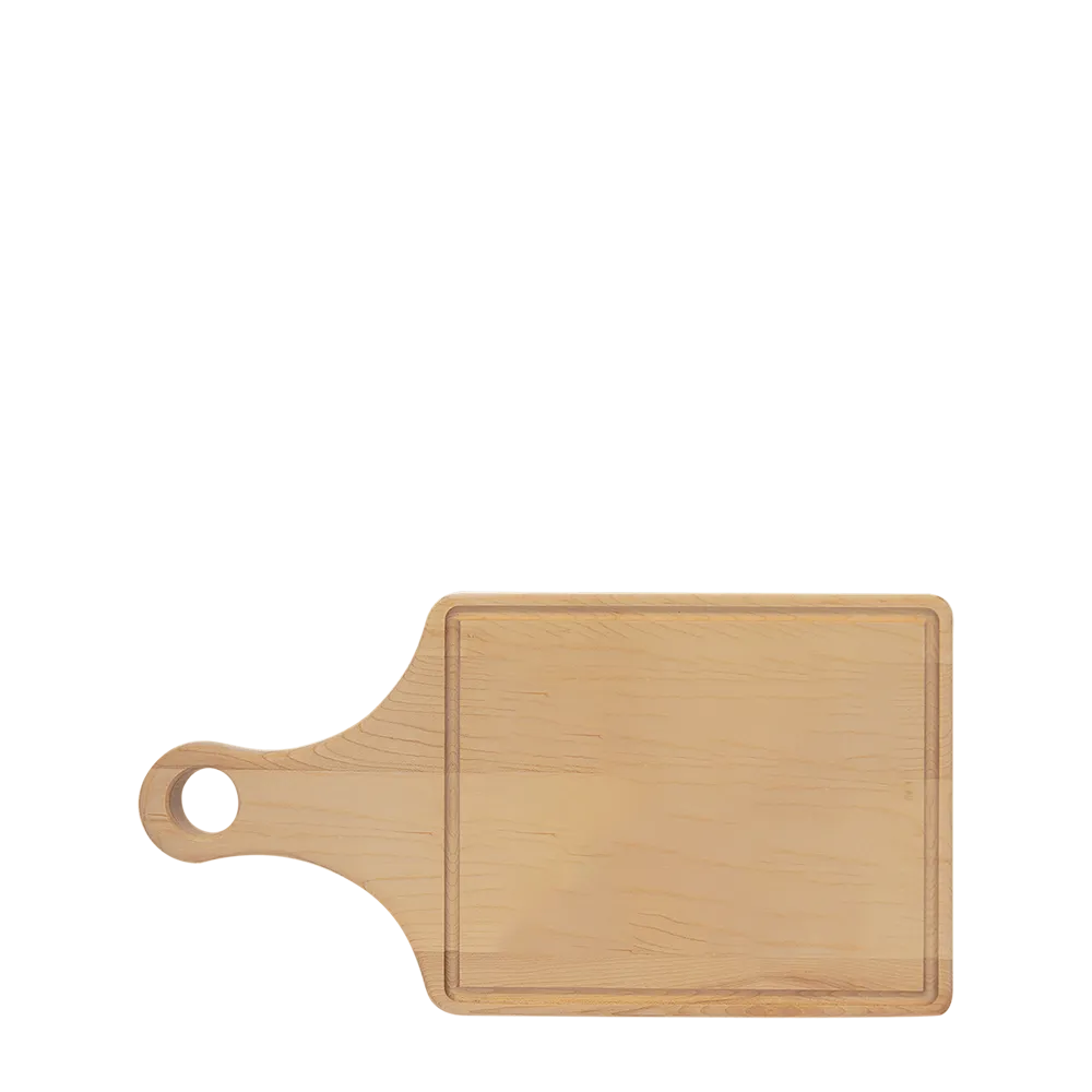 13 1/2in. x 7in. Cutting Board Paddle Shape with Drip Ring