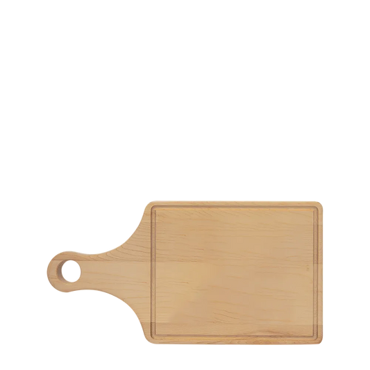 13 1/2in. x 7in. Cutting Board Paddle Shape with Drip Ring