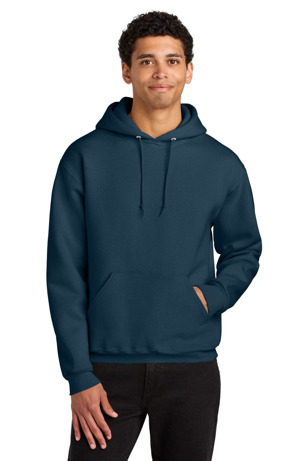 Jerzees Rugged Unisex Hooded Sweatshirt H12M - Washed Navy