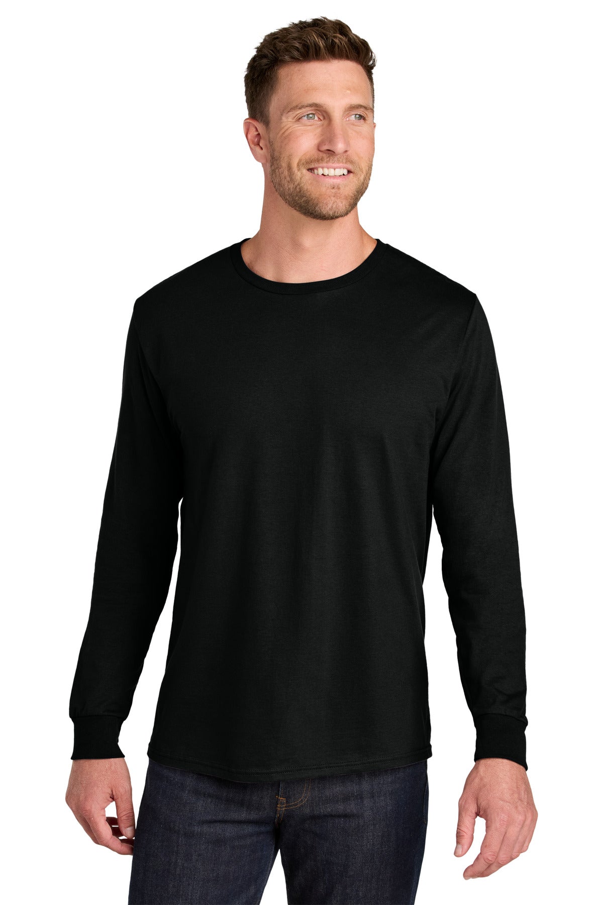 Jerzees Ultimate Unisex Ring Spun Long Sleeve T-Shirt IC46L - Black Ink