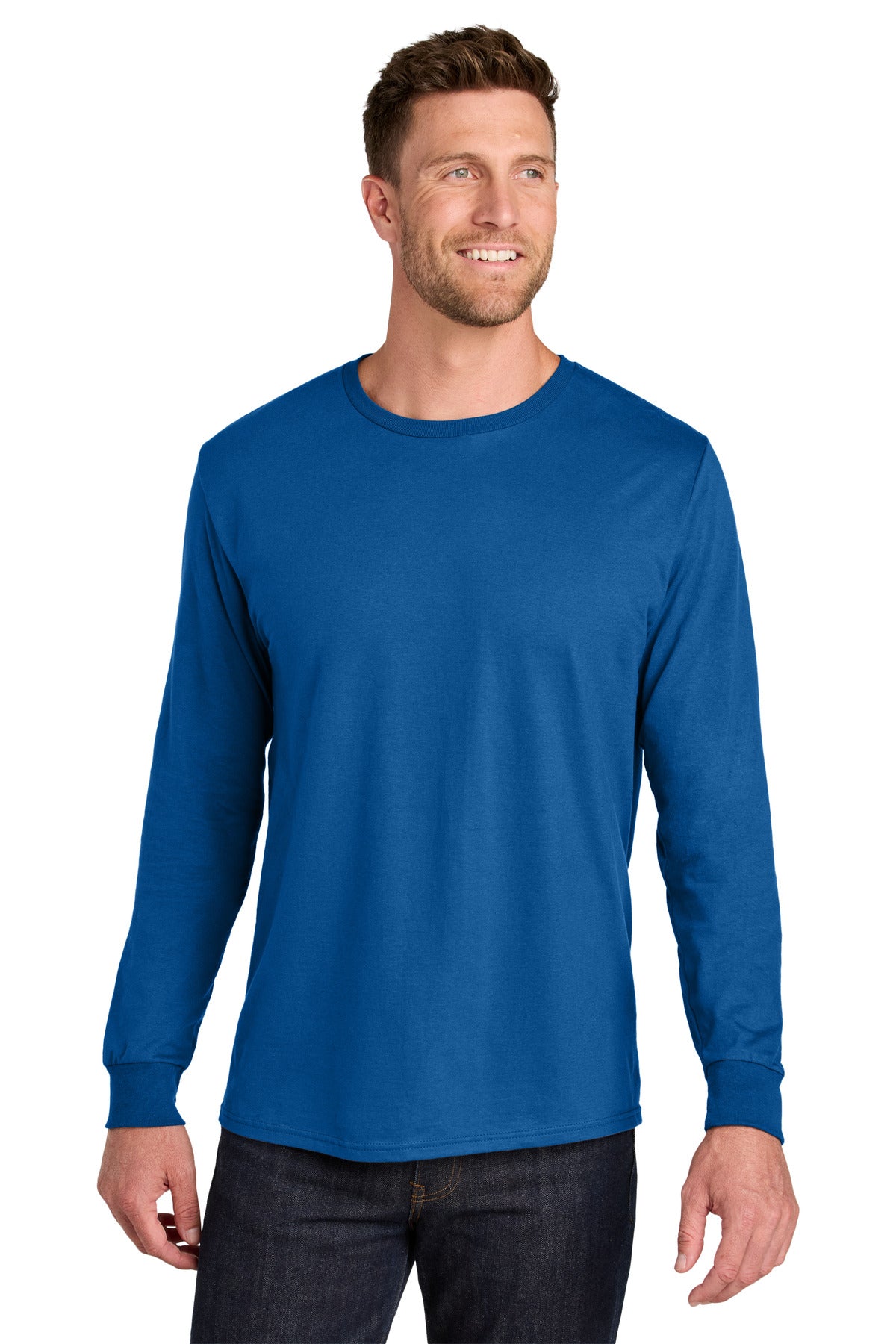 Jerzees Ultimate Unisex Ring Spun Long Sleeve T-Shirt IC46L - Royal
