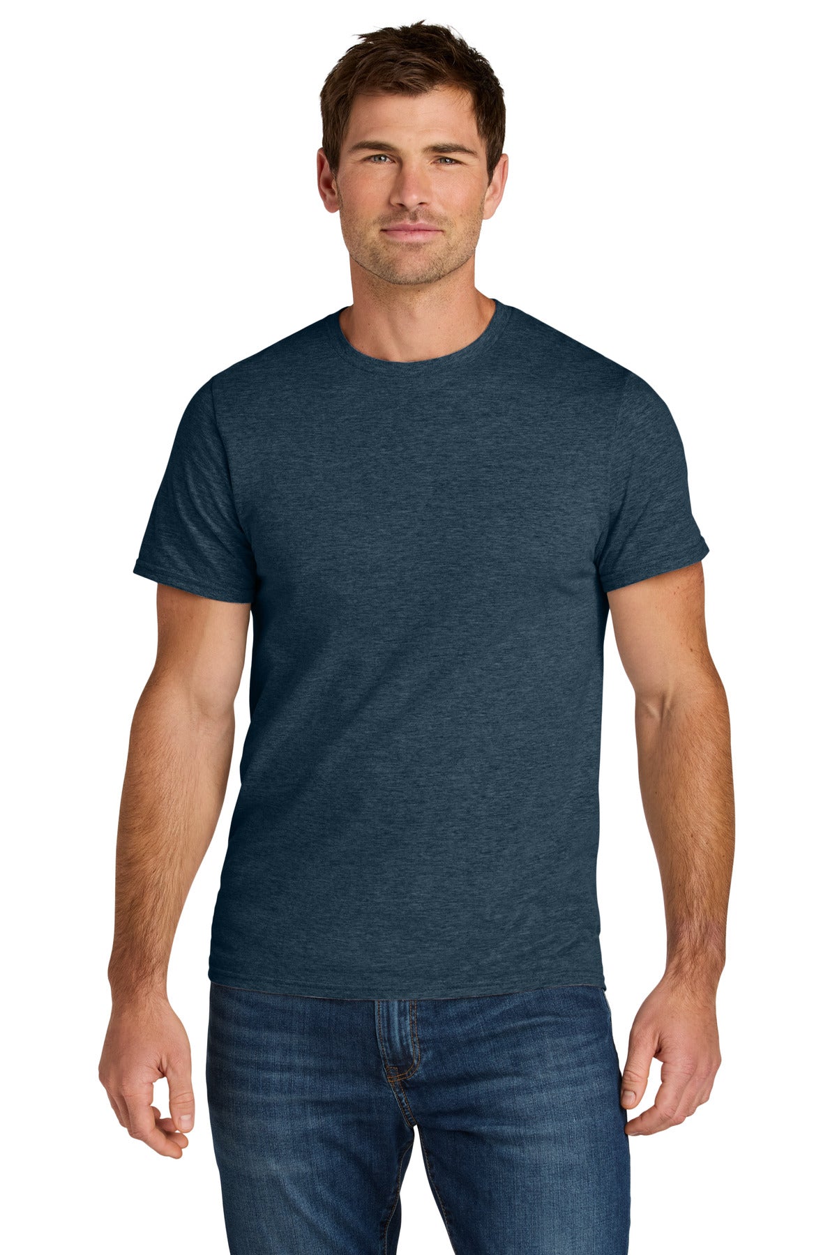 Jerzees Ultimate Unisex Ring Spun T-Shirt IC46M - Indigo Heather