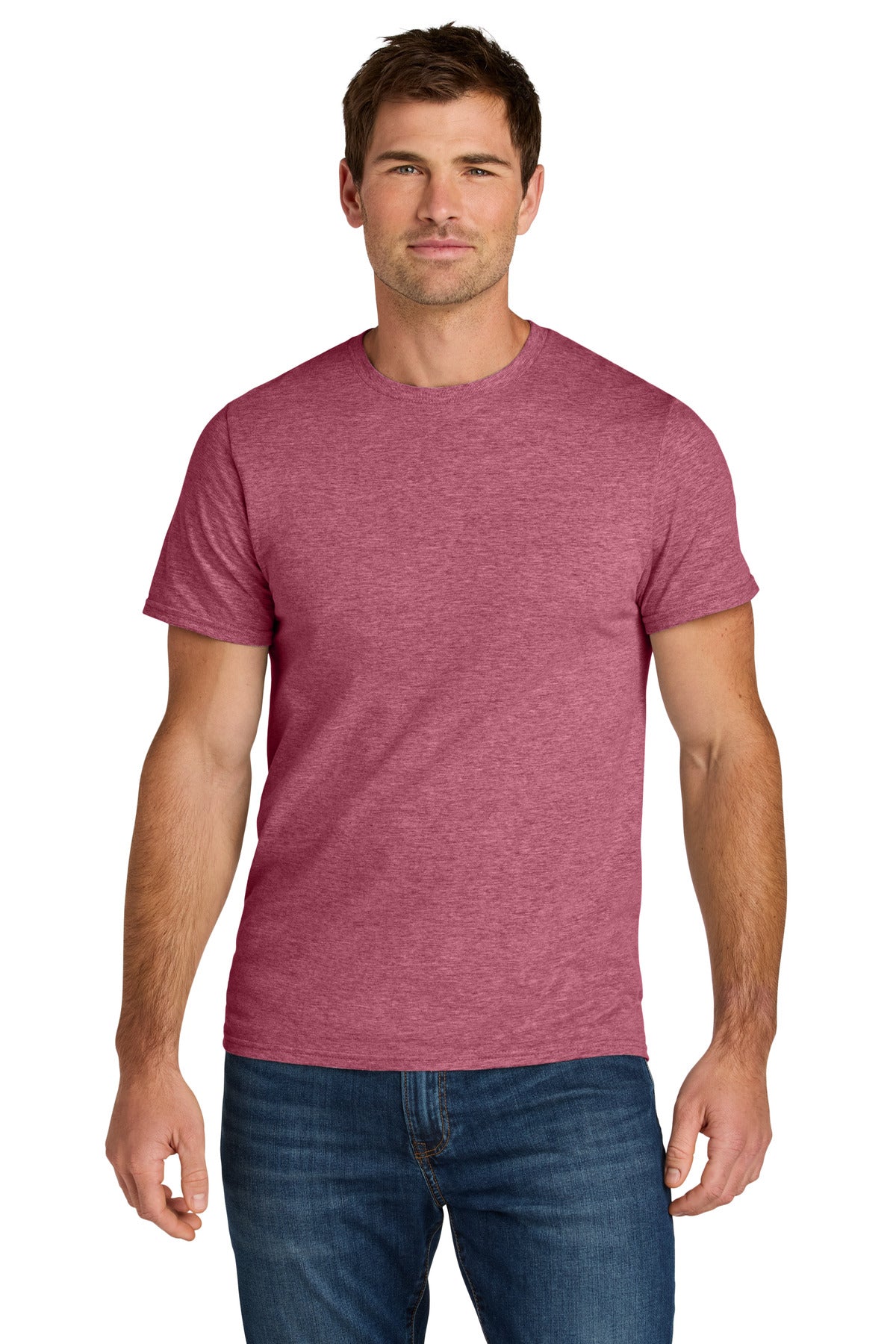 Jerzees Ultimate Unisex Ring Spun T-Shirt IC46M - Raspberry Heather