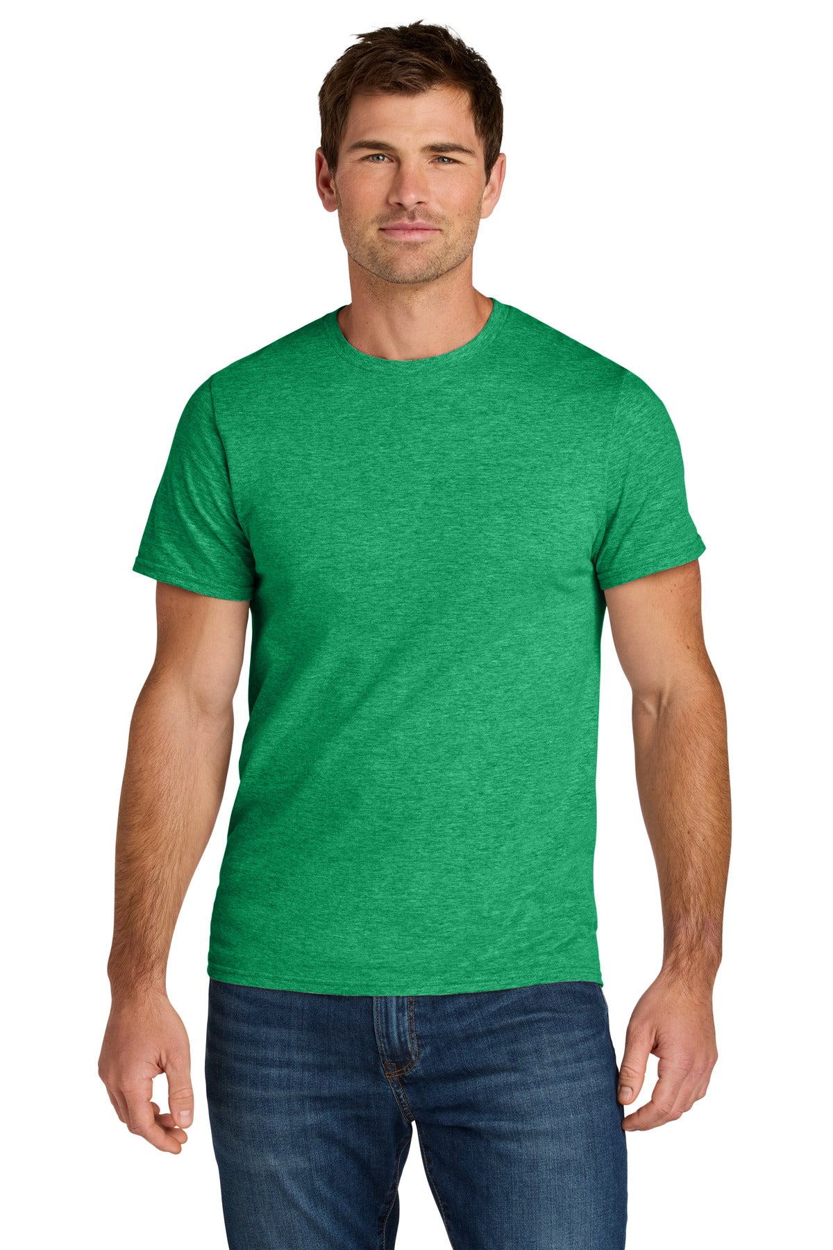 Jerzees Ultimate Unisex Ring Spun T-Shirt IC46M - Retro Heather Green