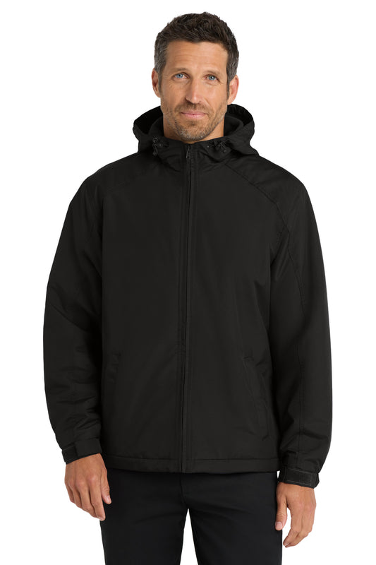 Port Authority Hooded Charger Jacket. J327 - True Black
