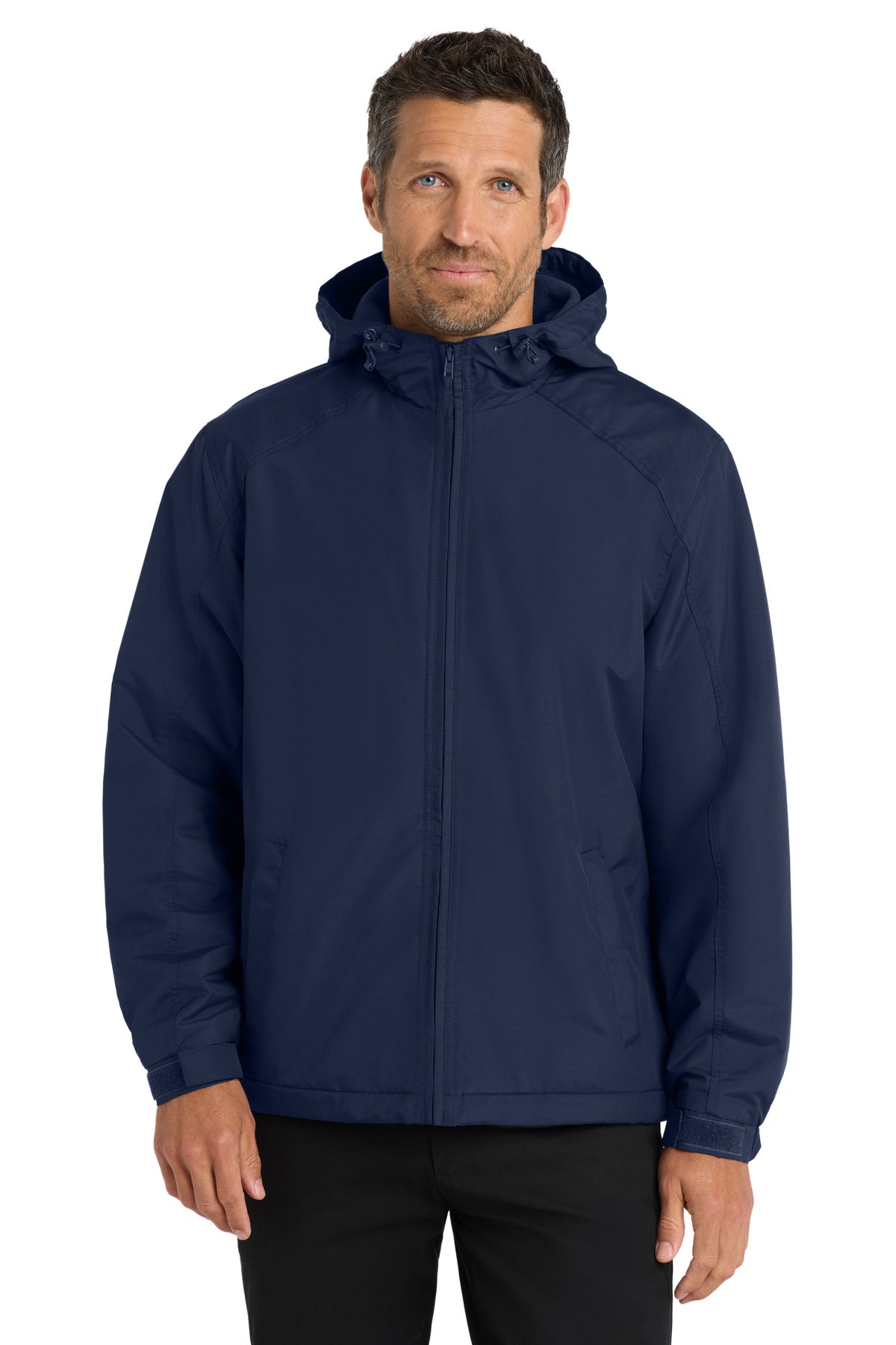 Port Authority Hooded Charger Jacket. J327 - True Navy