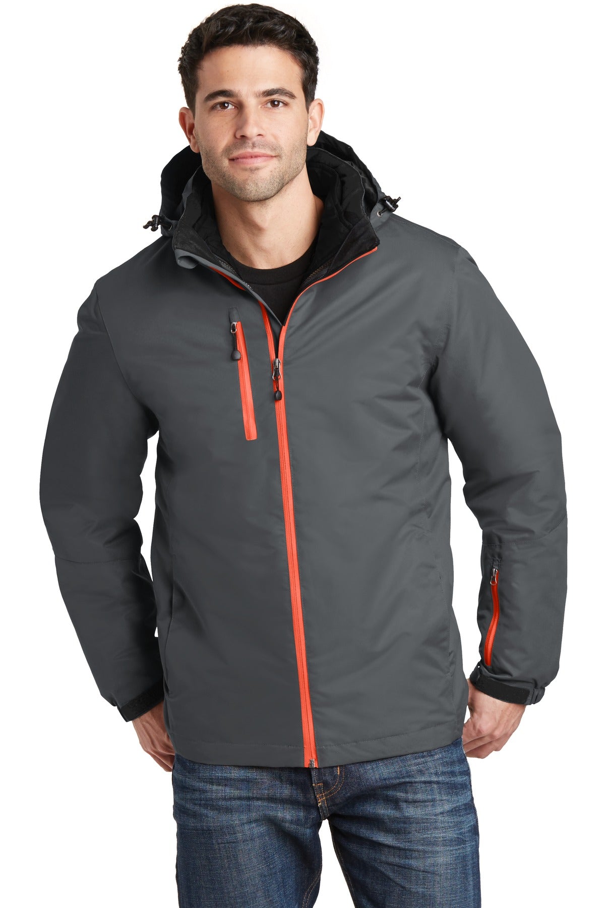 Port Authority Vortex Waterproof 3-in-1 Jacket. J332 - Magnet/ Orange