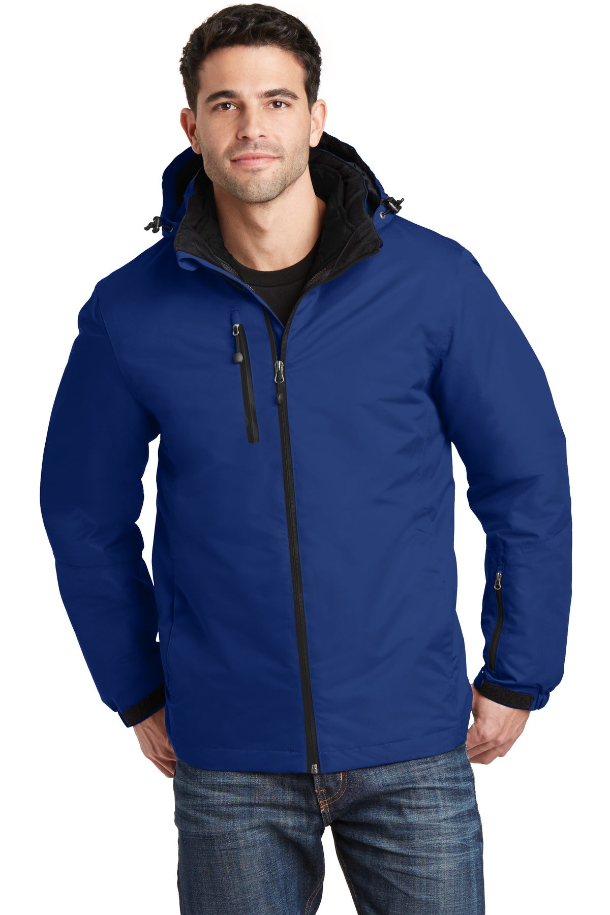 Port Authority Vortex Waterproof 3-in-1 Jacket. J332 - Night Sky Blue/ Black
