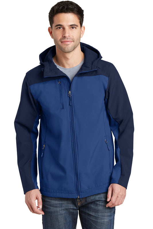 Port Authority Hooded Core Soft Shell Jacket. J335 - Night Sky Blue/ Dress Blue Navy
