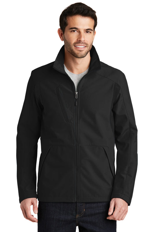 Port Authority Back-Block Soft Shell Jacket. J336 - Black/ Black