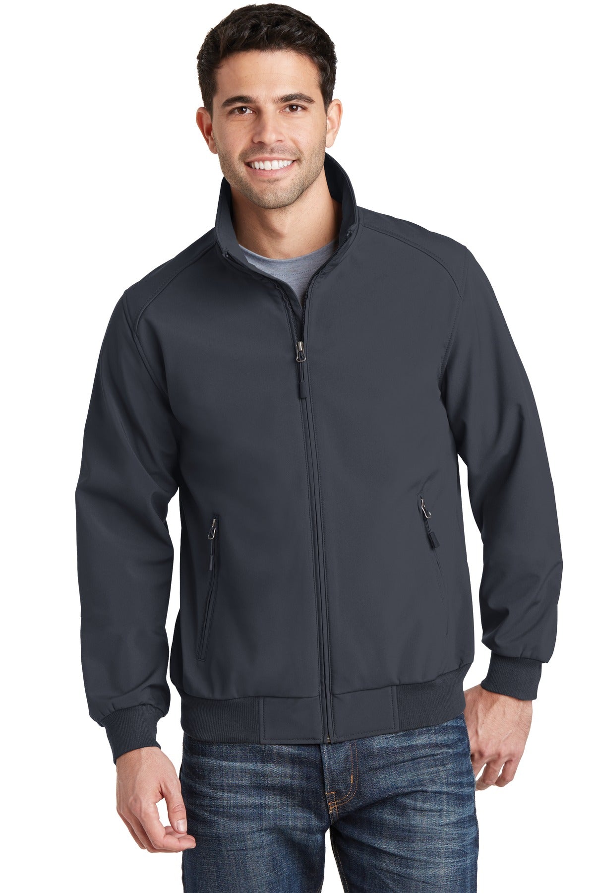 Port Authority Soft Shell Bomber Jacket. J337 - Battleship Grey