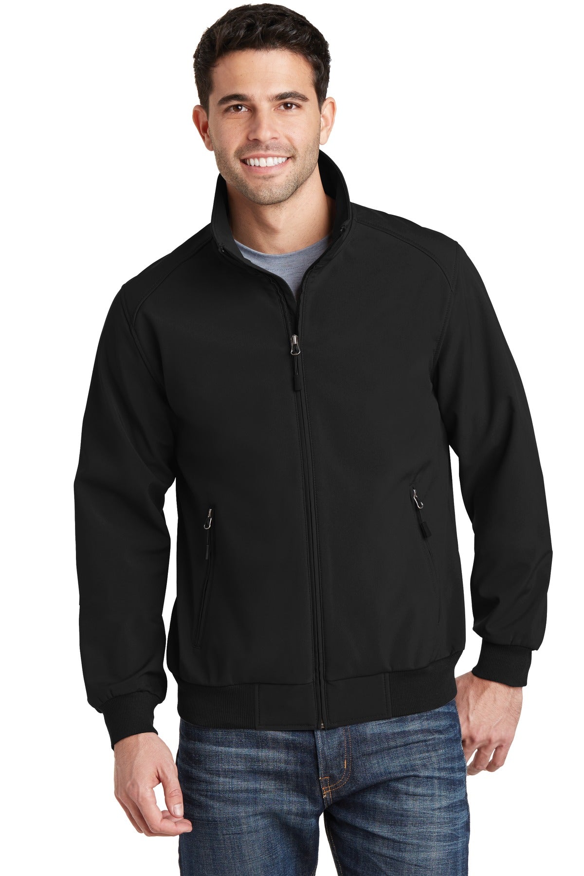 Port Authority Soft Shell Bomber Jacket. J337 - Black
