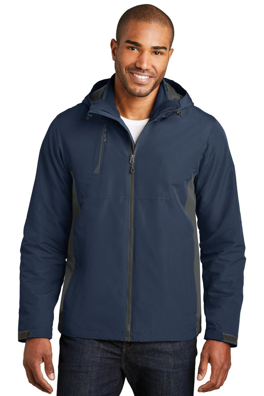 Port Authority Merge 3-in-1 Jacket. J338 - Dress Blue Navy/ Grey Steel