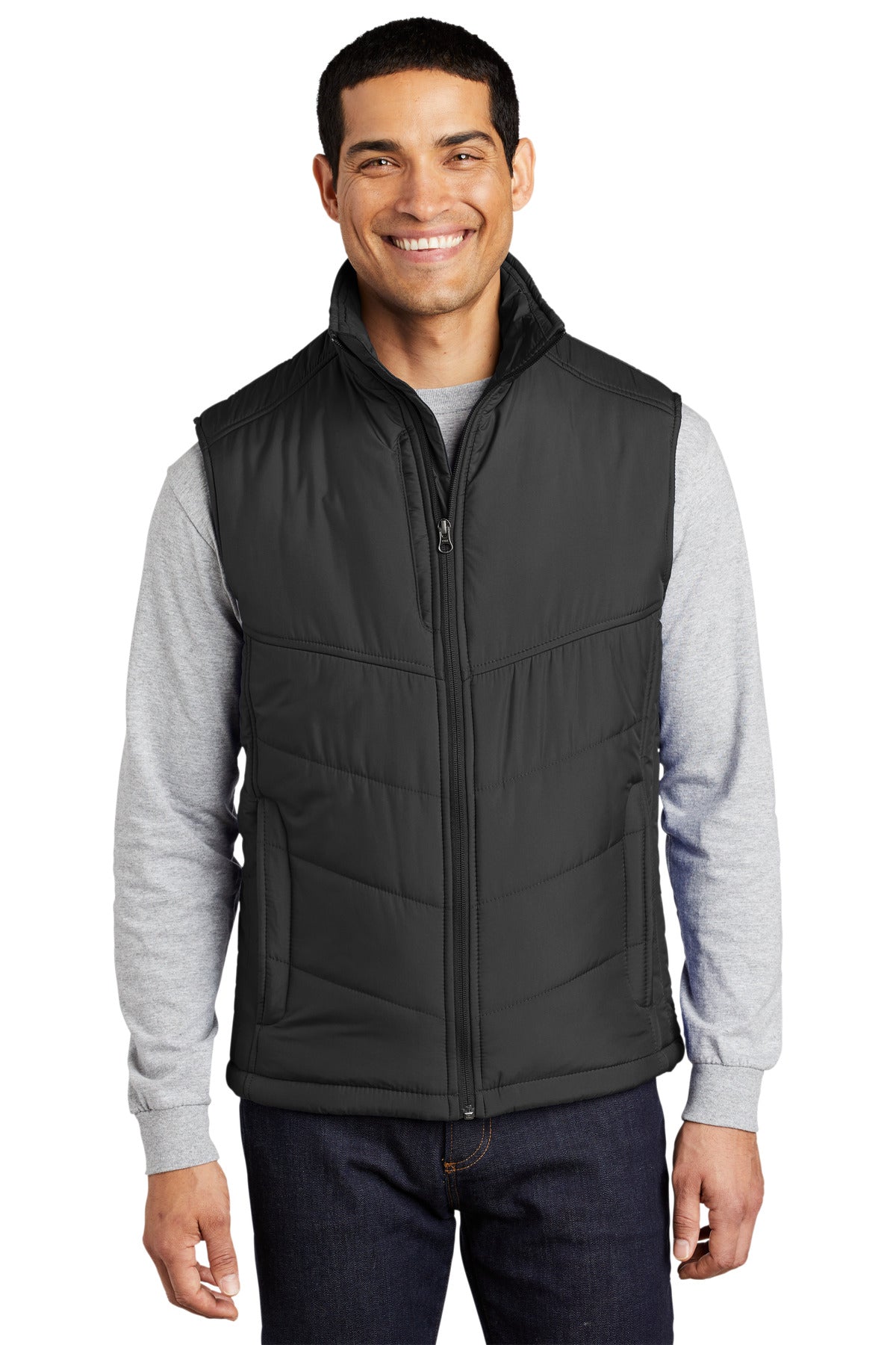 Port Authority Puffy Vest. J709 - Black/ Black