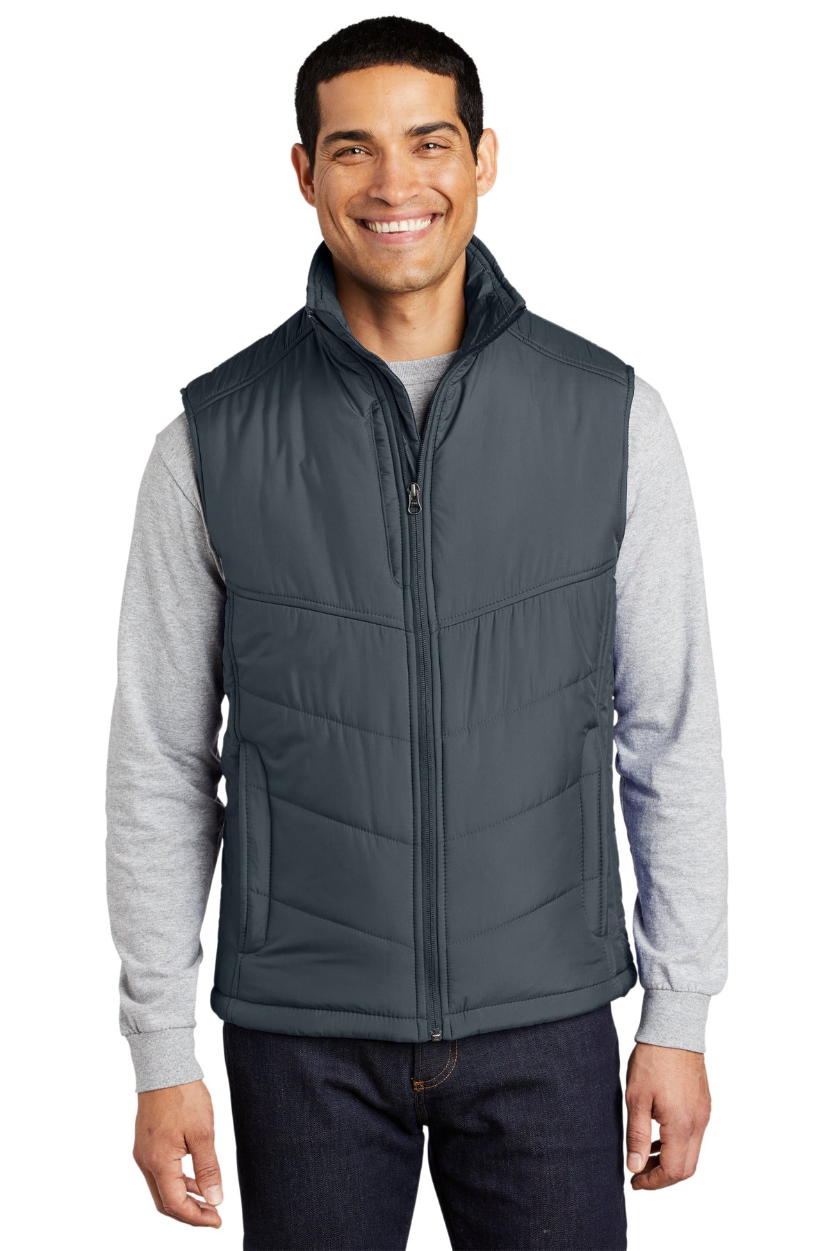 Port Authority Puffy Vest. J709 - Dark Slate/ Black