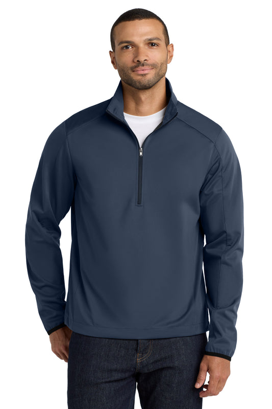Port Authority Active 1/2-Zip Soft Shell Jacket. J716 - Dress Blue Navy
