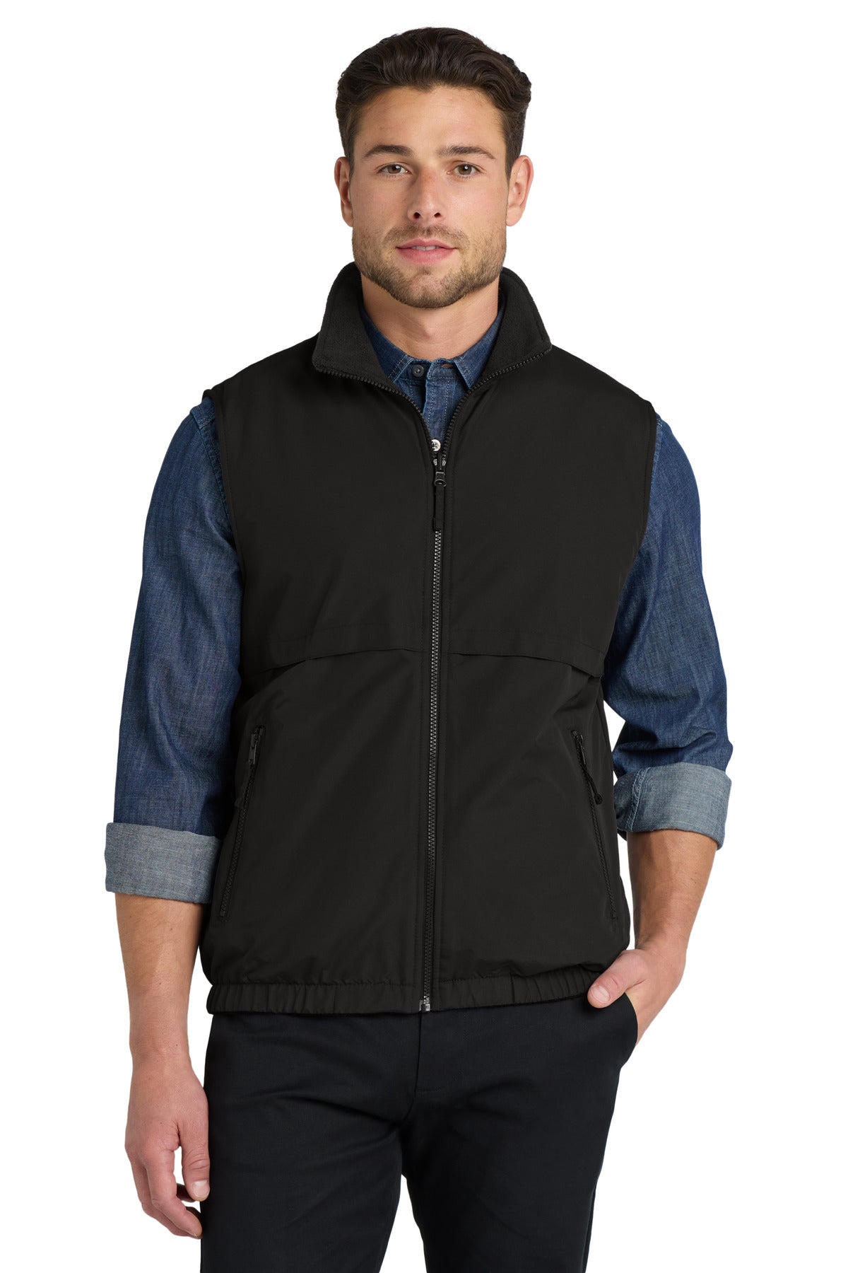 Port Authority Reversible Charger Vest. J7490 - True Black