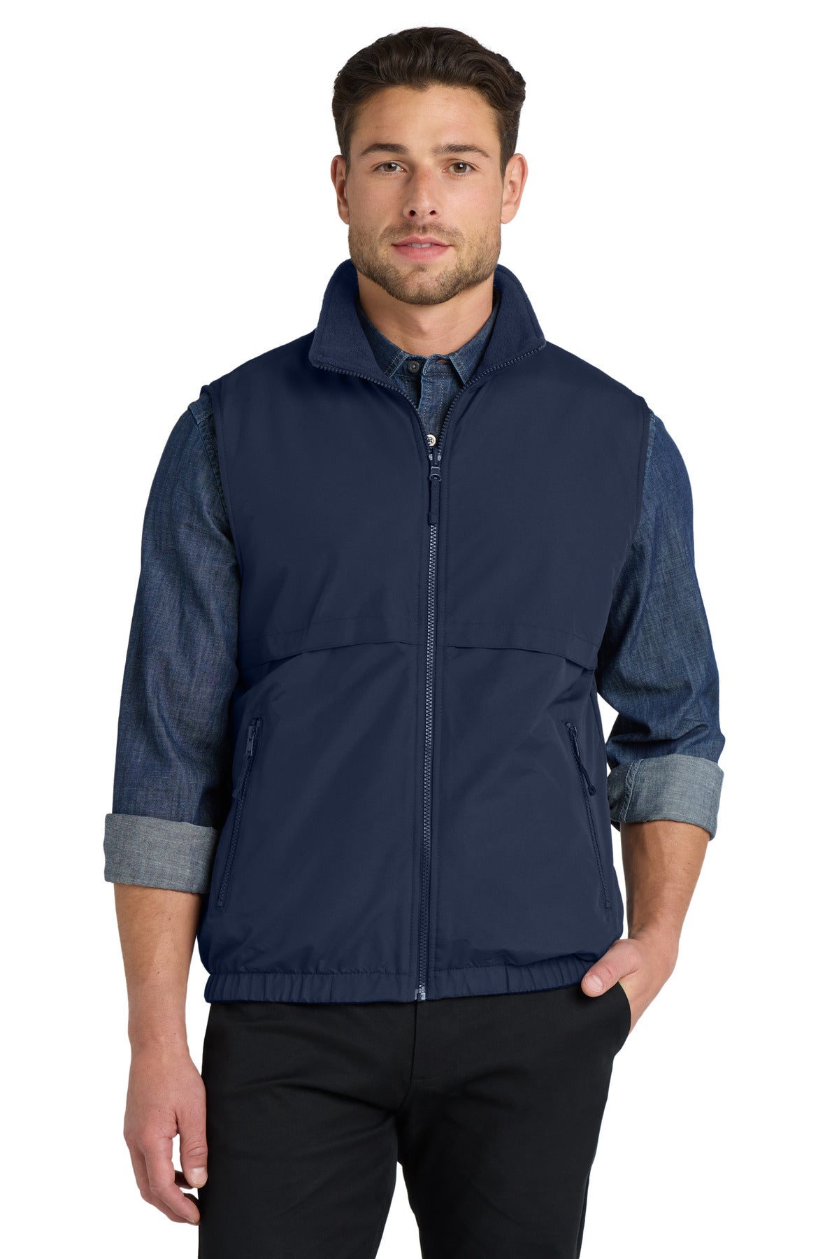 Port Authority Reversible Charger Vest. J7490 - True Navy