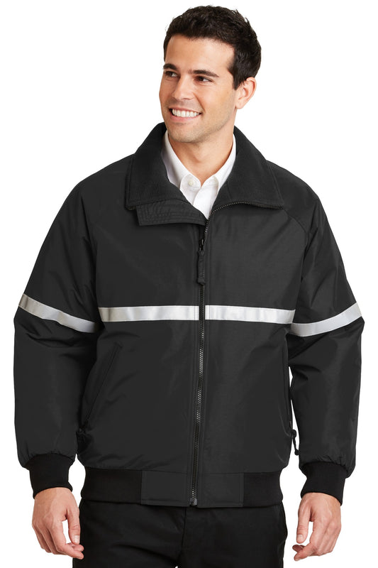 Port Authority Challenger Jacket with Reflective Taping J754R - True Black/ True Black/ Reflective