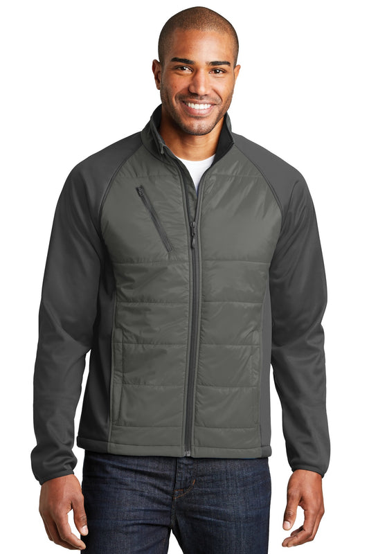 Port Authority Hybrid Soft Shell Jacket. J787 - Smoke Grey/ Grey Steel