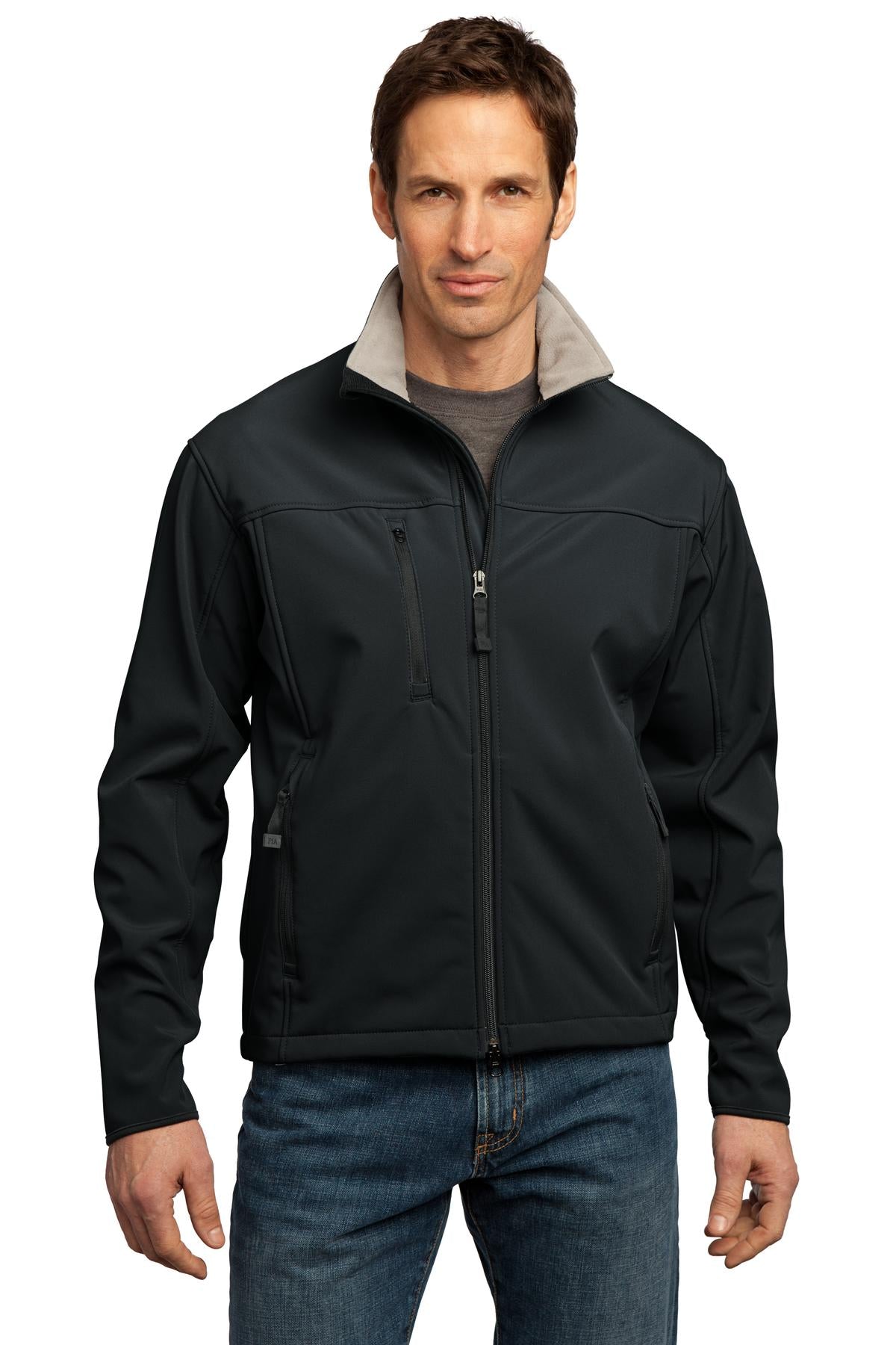 Port Authority Tall Glacier Soft Shell Jacket. TLJ790 - Black/ Chrome
