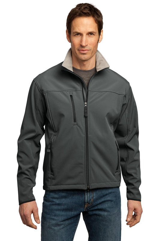 Port Authority Tall Glacier Soft Shell Jacket. TLJ790 - Smoke Grey/ Chrome