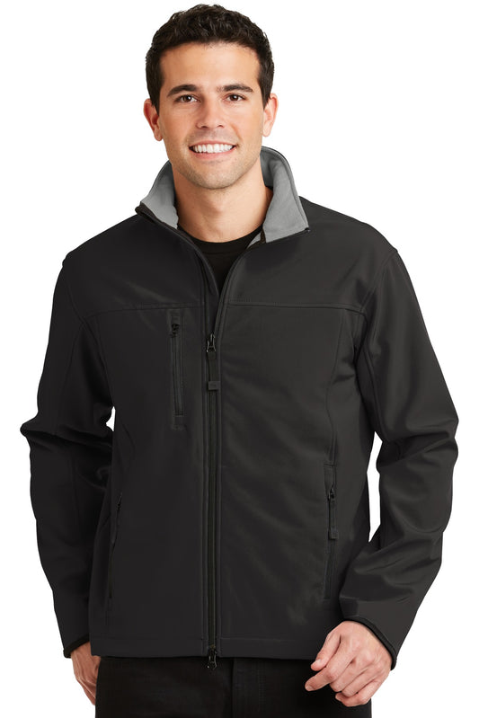 Port Authority Glacier Soft Shell Jacket.  J790 - Black/ Chrome