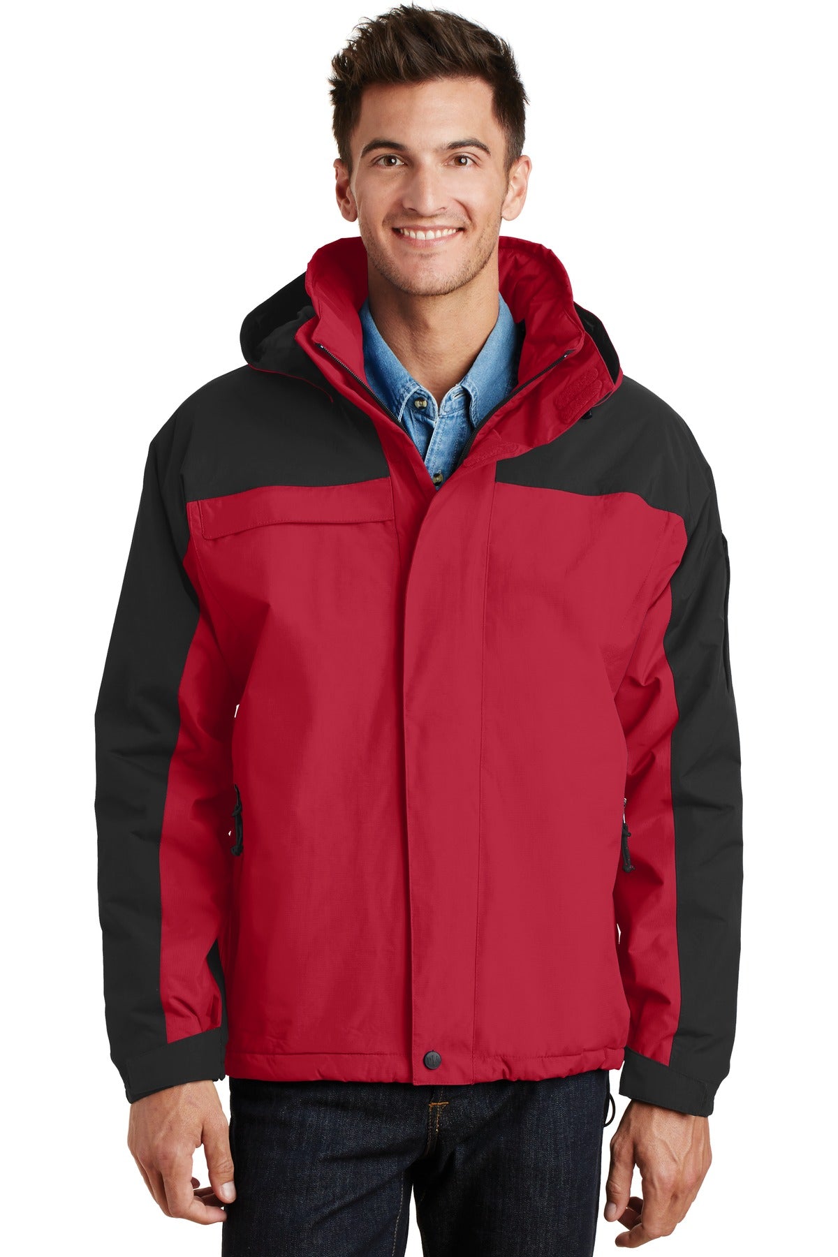 Port Authority Nootka Jacket.  J792 - Engine Red/ Black