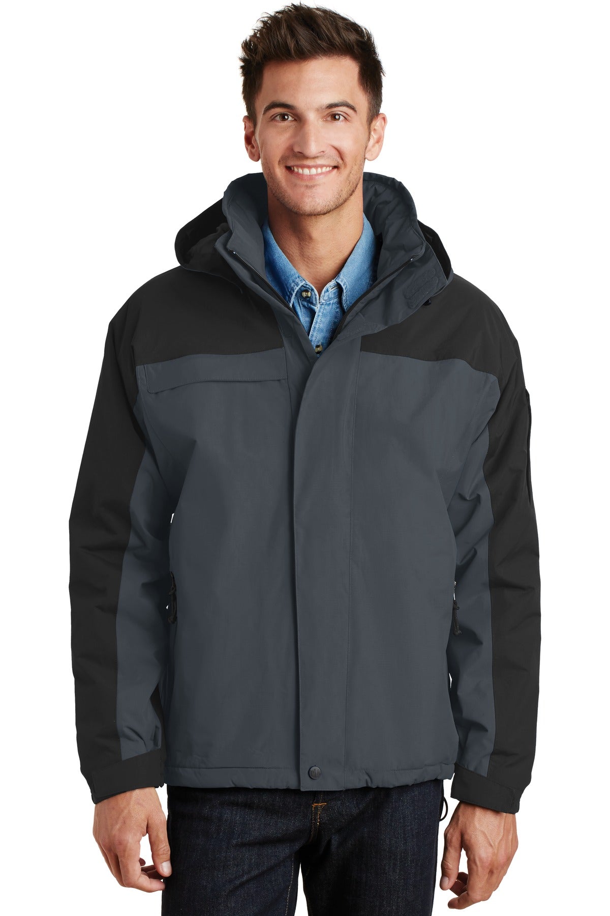 Port Authority Nootka Jacket.  J792 - Graphite/ Black