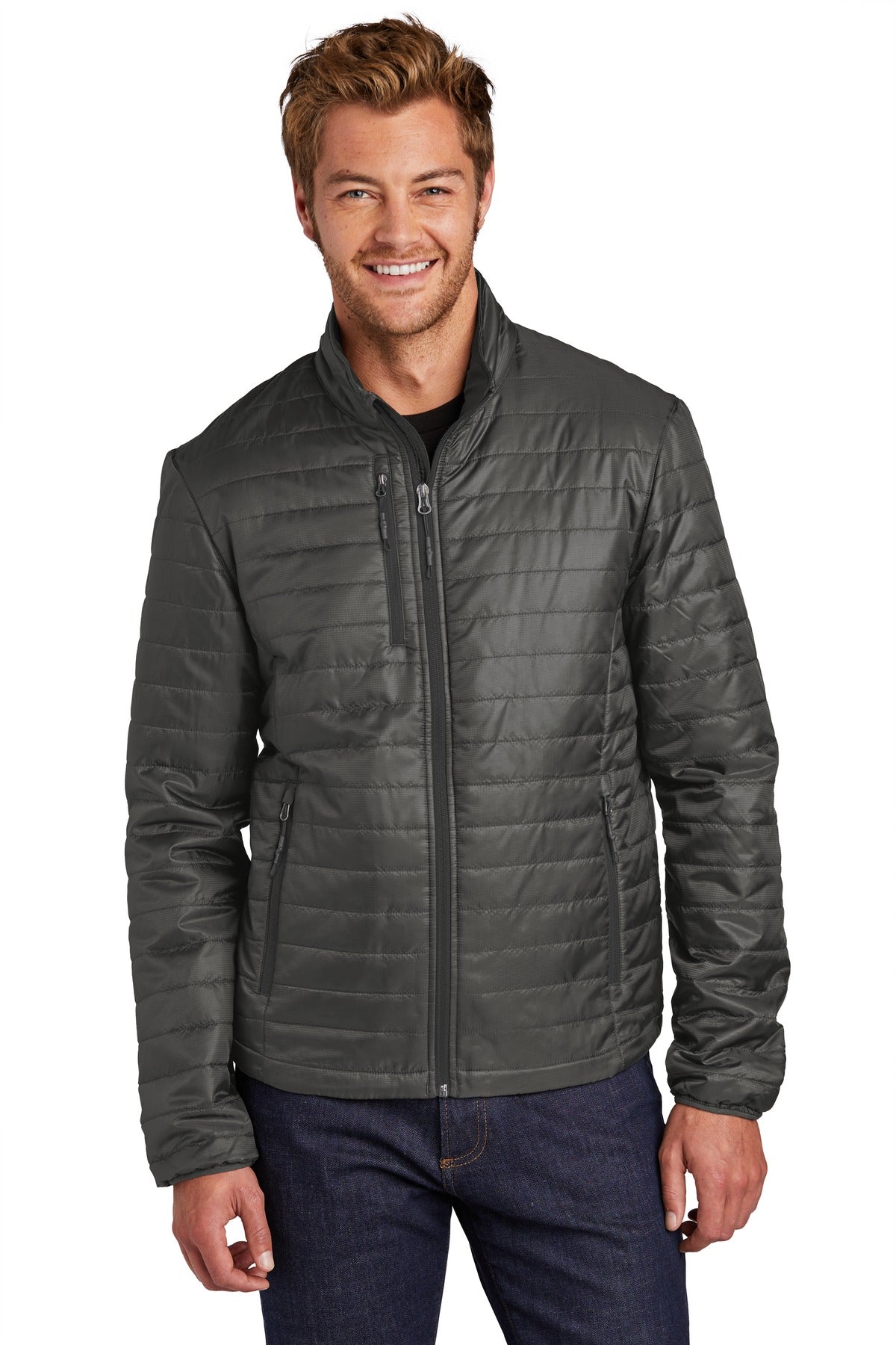 Port Authority  Packable Puffy Jacket J850 - Sterling Grey/ Graphite