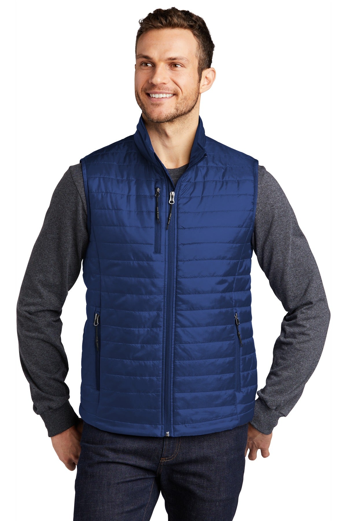 Port Authority  Packable Puffy Vest J851 - Cobalt Blue