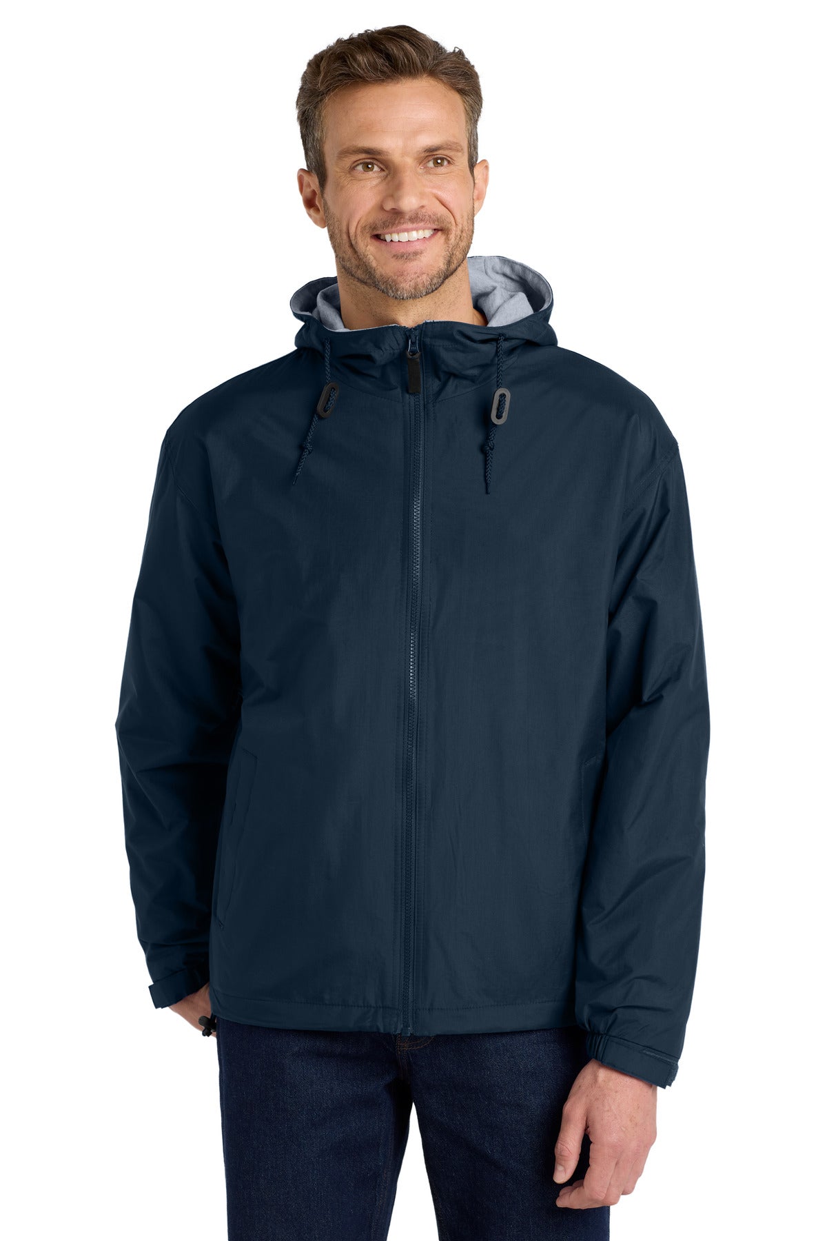 Port Authority Team Jacket.  JP56 - Bright Navy/ Light Oxford