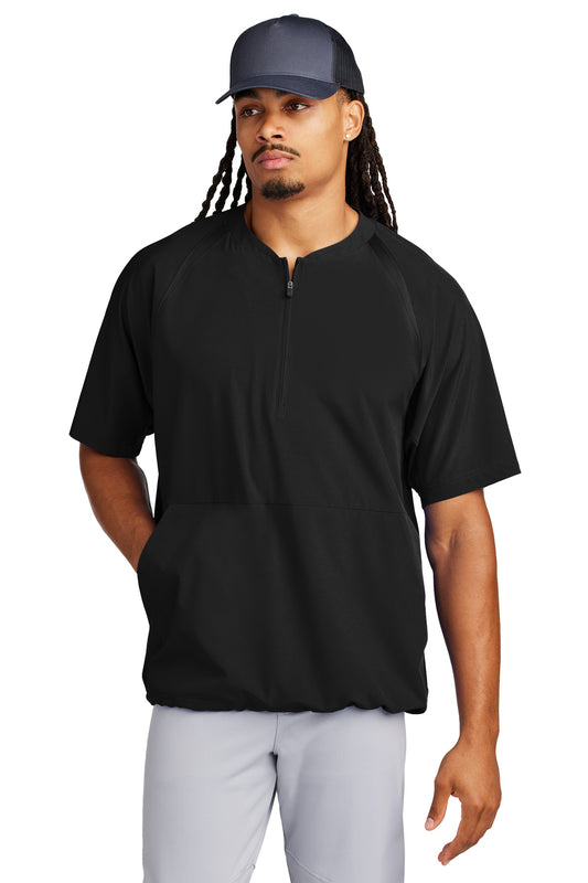 Sport-Tek Repeat 1/2-Zip Short Sleeve Jacket JST489 - Black