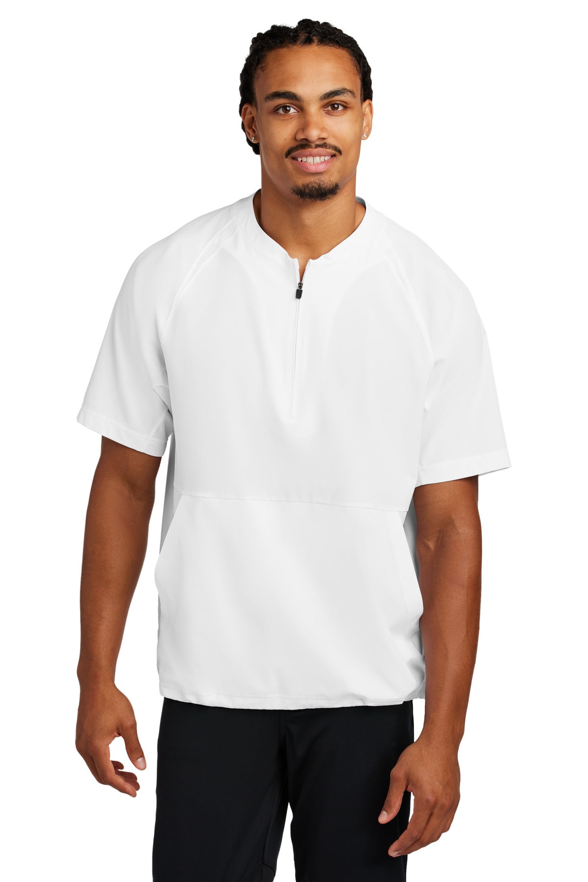 Sport-Tek Repeat 1/2-Zip Short Sleeve Jacket JST489 - White