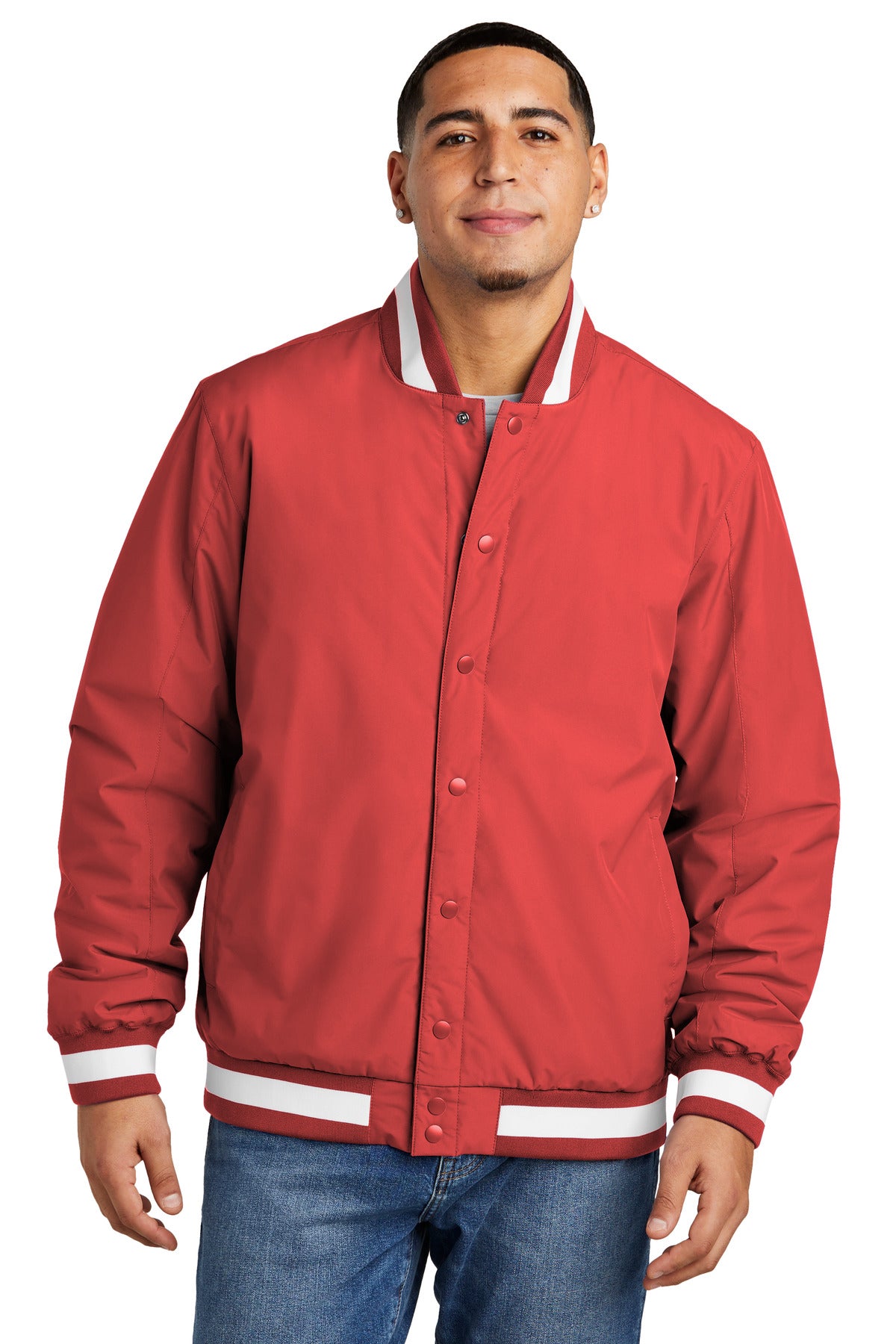 Sport-Tek Insulated Varsity Jacket JST58 - Deep Red