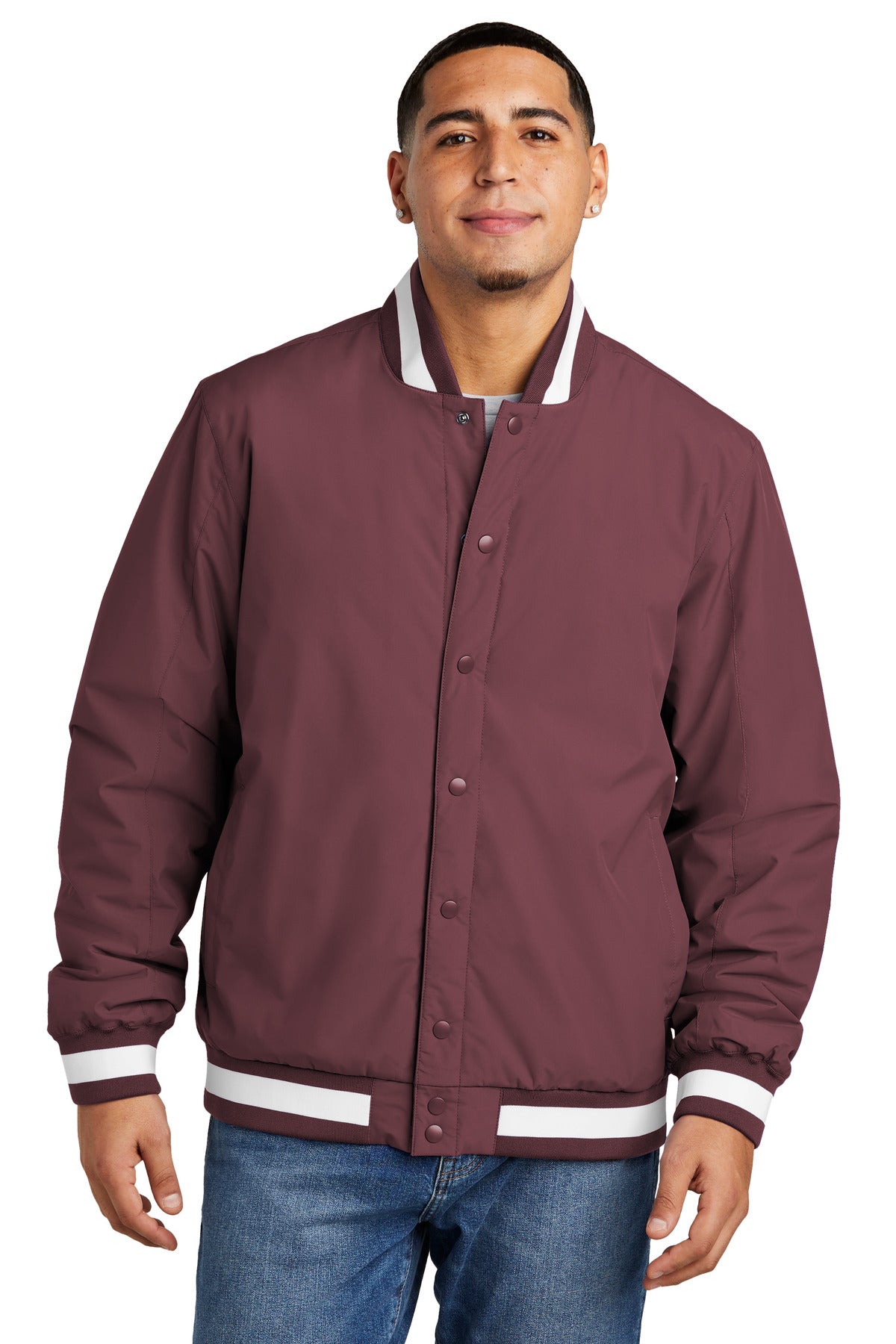 Sport-Tek Insulated Varsity Jacket JST58 - Maroon