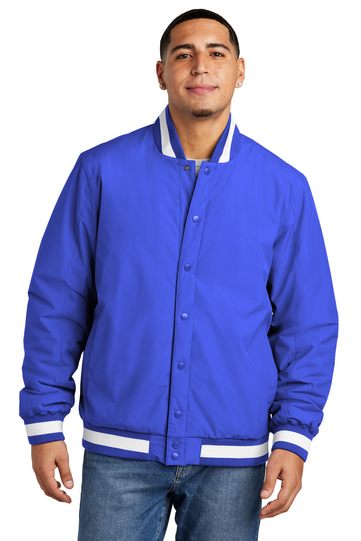 Sport-Tek Insulated Varsity Jacket JST58 - True Royal