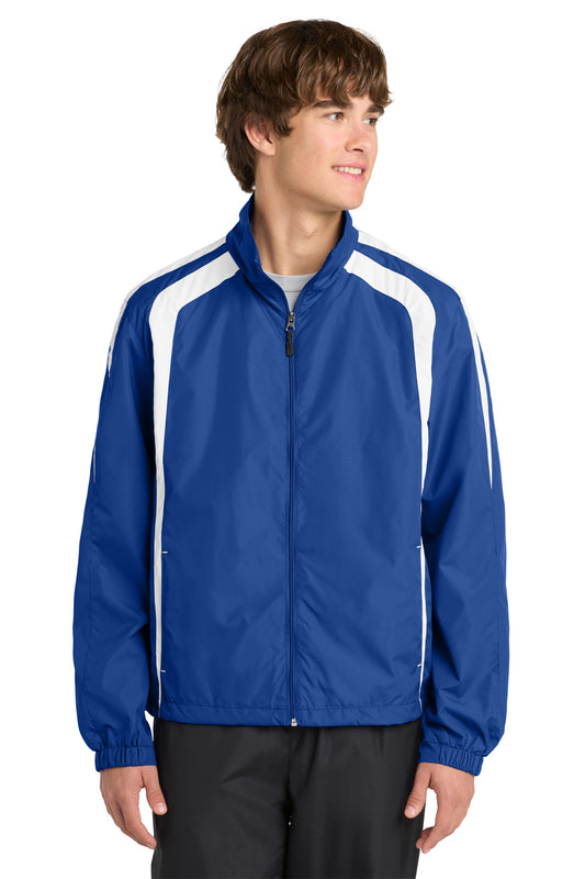 Sport-Tek Colorblock Raglan Jacket. JST60 - True Royal/ White