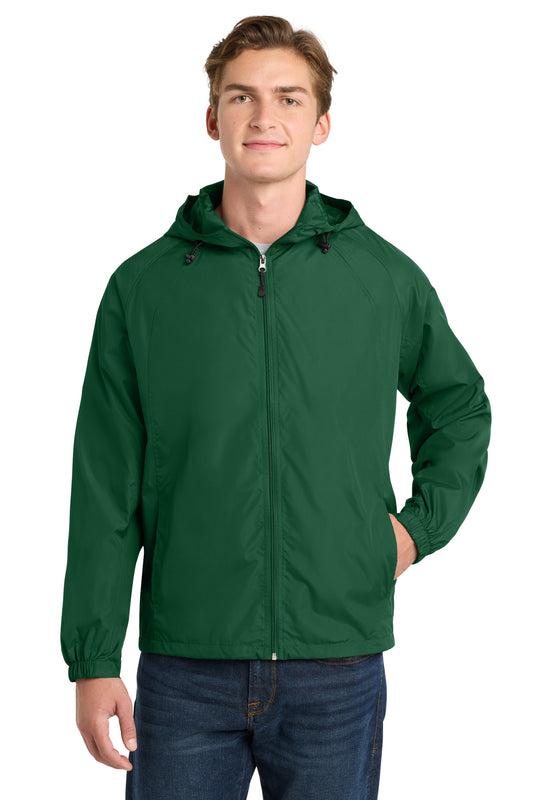 Sport-Tek Hooded Raglan Jacket. JST73 - Forest Green