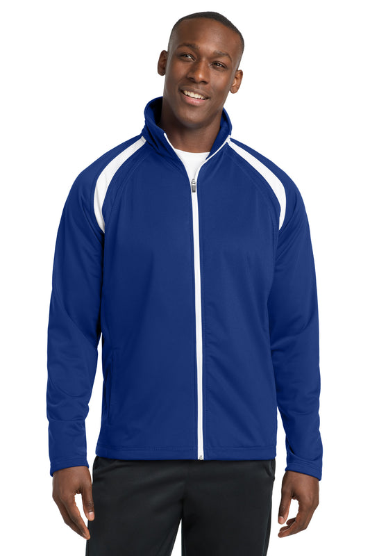 Sport-Tek Tricot Track Jacket. JST90 - True Royal/ White