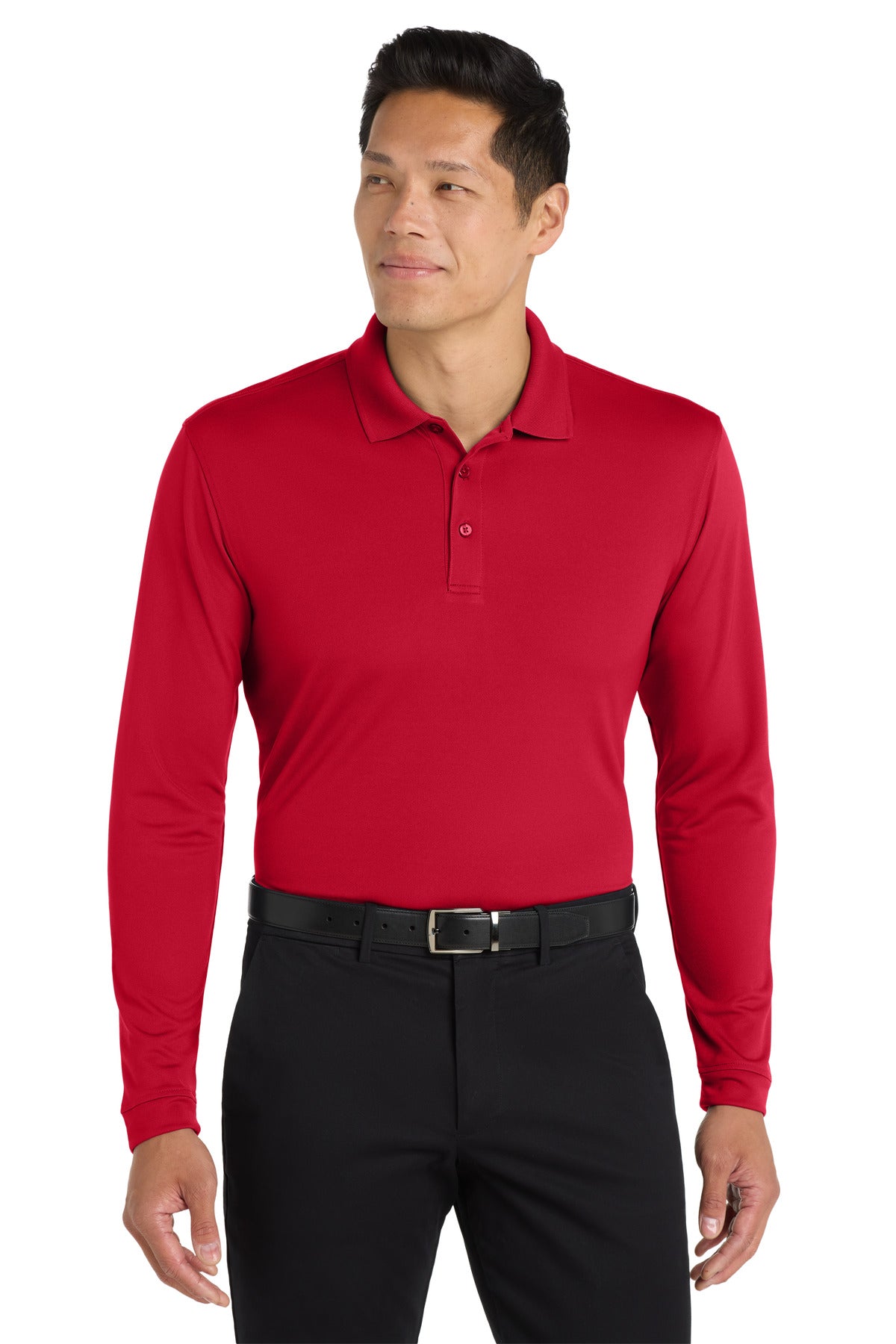 Port Authority  Dry Zone  UV Micro-Mesh Long Sleeve Polo K110LS - Rich Red