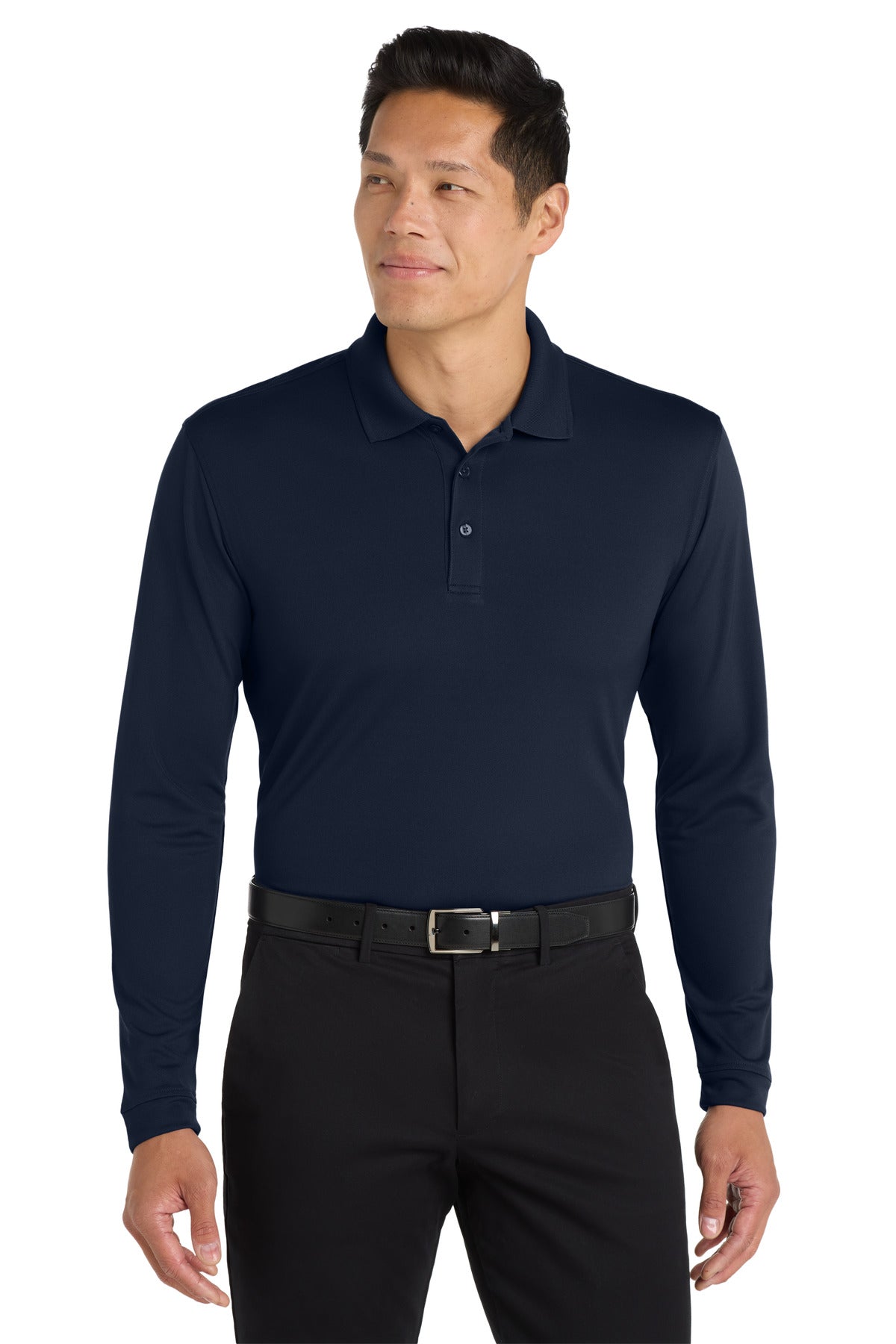 Port Authority  Dry Zone  UV Micro-Mesh Long Sleeve Polo K110LS - River Blue Navy