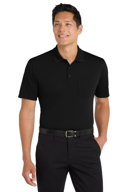 Port Authority Dry Zone UV Micro-Mesh Pocket Polo. K110P - Deep Black