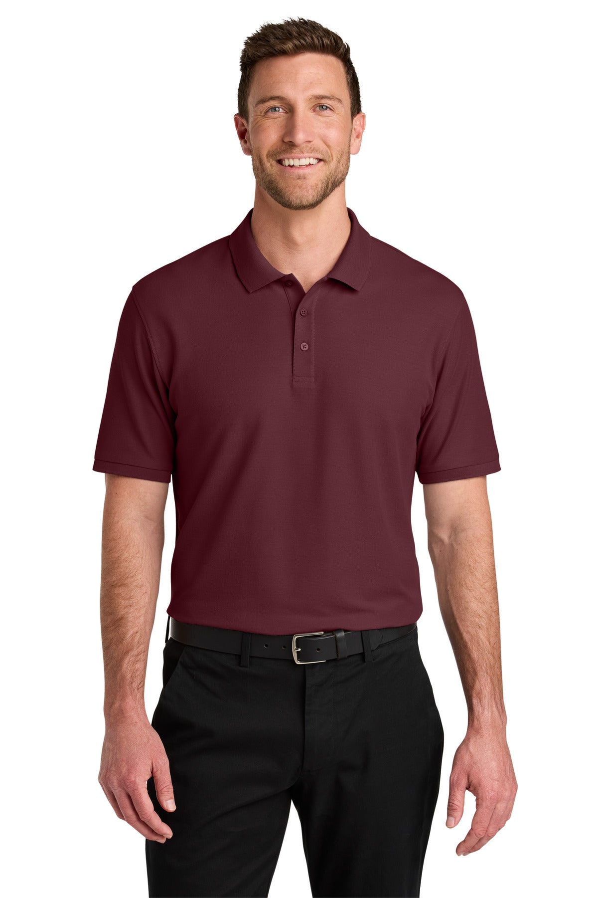 Port Authority Wearever Signature Pique Polo K200 - Burgundy