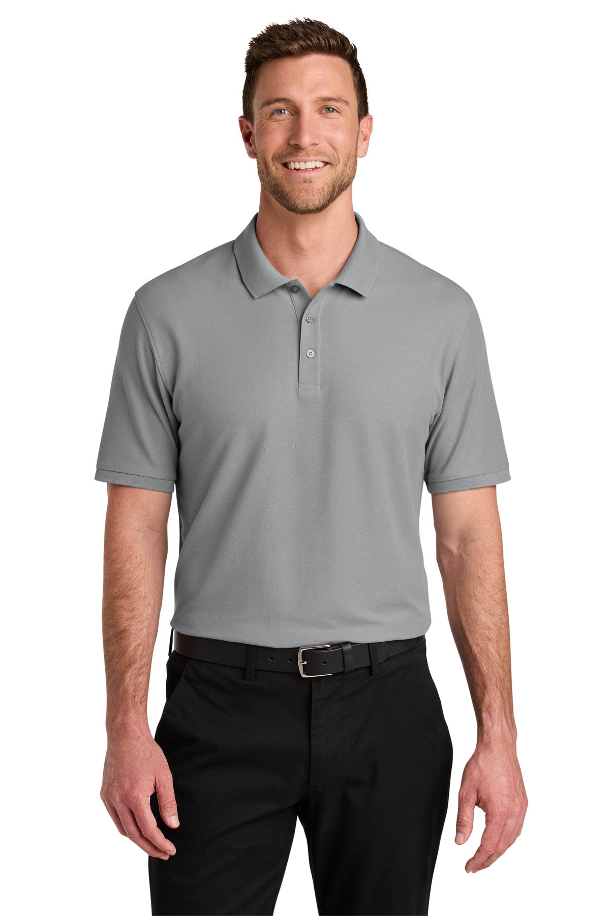 Port Authority Wearever Signature Pique Polo K200 - Gusty Grey